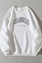 Women's White Crew Neck Los Angeles Printed Sweatshirt