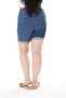 Plus Size Blue Denim Shorts - 5 Pockets, Lycra 65N38126 - 8