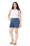 Plus Size Blue Denim Shorts - 5 Pockets, Lycra 65N38126