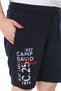 Women's Plus Size Navy Blue Shorts with Elastic Waist and Lace-Up Detail, Print and Pocket Detail 65N38129 - 6