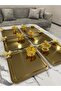 2 Different Models Gold 6-Piece Steel Square Presentation Tray and Butterfly Macaron Holder - 3