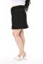Women's Plus Size Black 5-Pocket Front Zipper Denim Skirt 65N38128 - 7