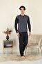 100% Cotton Single Jersey Jacquard Men's Pajama Set 1095 - 7