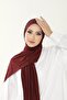 Claret Red Luxury Combed Cotton Shawl - Women's Hijab Jersey Hijab Lycra Shawl - 3