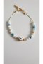 Evil Eye Beaded Bracelet Women's Steel Plated Very Elegant Bead Bracelet of Luck and Love 18 cm