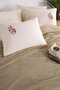 Royal Crest Beige Double 100% Cotton Duvet Cover Set and Piqué Set - 3