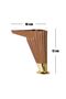 Furniture Sofa Coffee Table Leg Base Foot Brown 12 Cm (4 Pieces) - 3