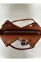 New Season Cream Coffee Jute Straw Zippered Hand and Shoulder Bag with Scarf, Asymmetrical Cut - 5