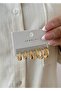 Gold 3 Different Size Hoop Earrings Set - Bold Design - 3