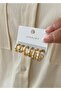 Gold 3 Different Size Hoop Earrings Set - Bold Design