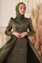 Yildiz Evening Dress - Stoned Fish Model Hijab Evening Dress - 5