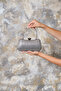 Anthracite Laser Women's Portfolio Evening Dress Shoulder Bag - 4