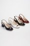 Diana Series Stone Buckle Heeled Women's Shoes - 6