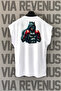 Boxing Back Printed Zero Sleeve White Sports T-Shirt