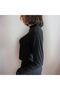 Wide collar salaş crop Wide collar corded crop boat collar soft blouse - 2