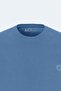Men's Indigo Loose Fit Loose Fit 100% Cotton Printed Crew Neck T-Shirt - 6