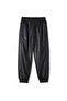 Black Woven Trousers - 3