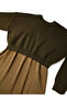 Khaki Woven Dress - 4