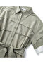 Khaki Woven Dress - 7