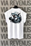 Back Printed Zero Sleeve White Sports T-Shirt