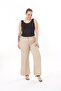 Wide Leg Gabardine Trousers - 3