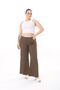 Wide Leg Gabardine Trousers - 4
