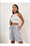 Women's Gray Shorts Comfortable Wear Seasonal 2 Thread Shorts - 2