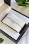 Silver Color Lifted Colorfast Adjustable Zircon Stone Lotus Flower Women's Bracelet - 2