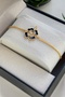 Gold Color Adjustable Zircon Stone Black Clover Detail Women's Bracelet with Color-Resistant Lift-Off Feature - 4