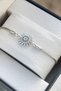 Silver Color Elevator Colorless Adjustable Blue Zircon Stone Sun Detail Women's Bracelet - 5