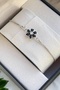 Silver Color Lifted Colorfast Adjustable Zircon Stone Lotus Flower Women's Bracelet - 3
