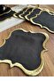 6 Wide Wrapped Embroidered Coffee Cocktail Serving Napkins - 4