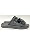 Unisex Black Non-Slip Soft Plastic Buckle Look Wet Floor Slippers - 7