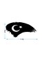 Turkish Flag Auto Window Lettering 11x6 Cm Car Back Sticker Auto Glass Sticker Lettering Models