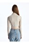 Stand Collar Straight Long Sleeve Women's Crop - 5