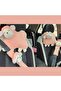 Car Salmon, Pink Seat Belt Accessory Lamb Ornament Neck Pillow Lamb Set of 2