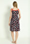 100% Cotton Navy Blue Patterned Strappy Women's Dress - 4