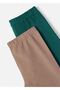 Girl's Sweat 2-Piece Leggings Set Green 4711 - 3