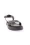 Women's Shirring Banded Thick Sole Sandals Black 59623138 - 2
