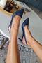 036 1313 Stone Detailed Low Heeled Stiletto Evening Dress - 4