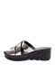 Women's High Sole Cross Band Slippers Platinum Patent Leather Mirror 3211142857 - 3