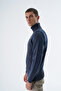 Men's Navy Blue Turtleneck Braided Wool Knitwear Knitted Sweater Trist-5336 - 5