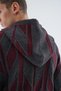 Men's Anthracite Hooded Double Color Vaneza Wool Knitwear Knitted Sweater Trist-5333 - 5