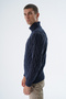 Men's Navy Blue Turtleneck Brass Hair Braided Wool Knitwear Knitted Sweater Trist-5337 - 4