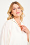 Women's Cream Linen Short Beach Dress - 7