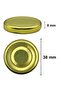 105 ml Transparent Long Glass Jar with Metal Gold Lid, 10 Pieces - 3