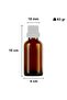 50 ml Amber Ziplock White Glass Bottle - Leak Proof, Brown, 30 Pieces - 2