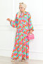 Manolya Hijab Viscose Dress 6064 - Fuchsia - 2