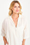 Women's Cream Linen Short Beach Dress - 6