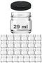 29 ml Metal Black Lid 29 Cc Small Sample Glass Jar 25 Pieces